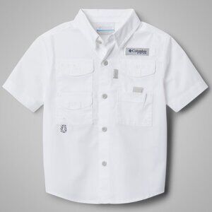 3T Boys' PFG Bonehead Short Sleeve Shirt in White